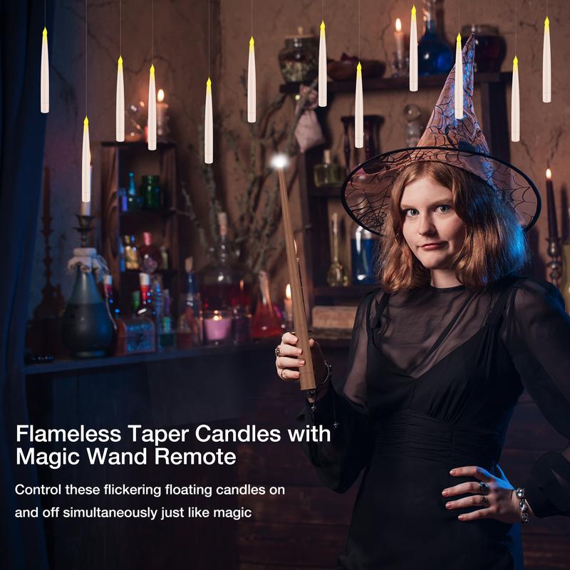 SpookGlow™ Wand-Controlled Floating Candles