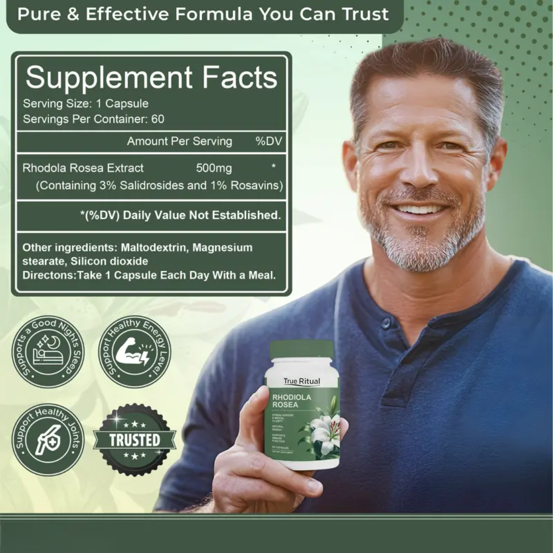ZenLift™ Rhodiola Rosea - Natural Stress & Focus Support Capsules