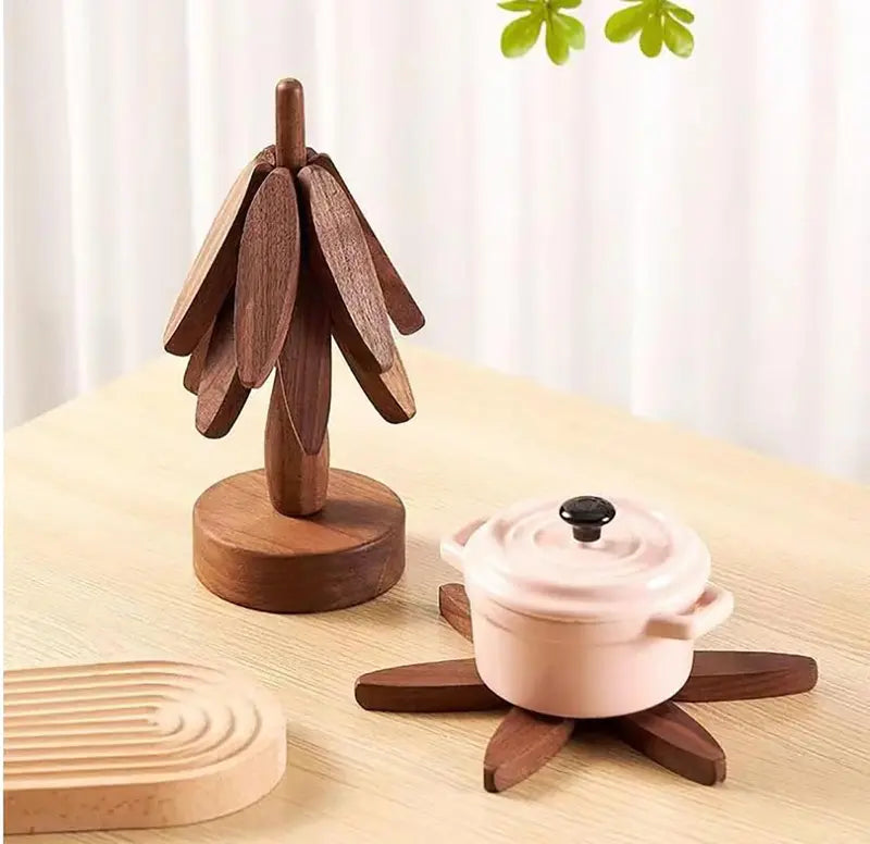 WoodNest™ – Decorative Tree-Style Trivet Set That Protects Your Counters