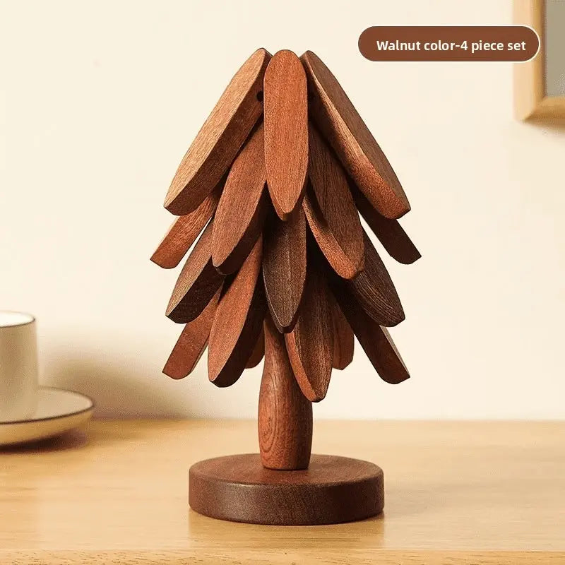 WoodNest™ – Decorative Tree-Style Trivet Set That Protects Your Counters