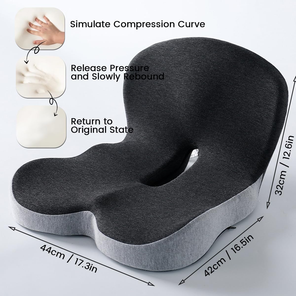 Relievio™ Orthopedic Cushion - Instant Relief for Back & Sciatica Pain