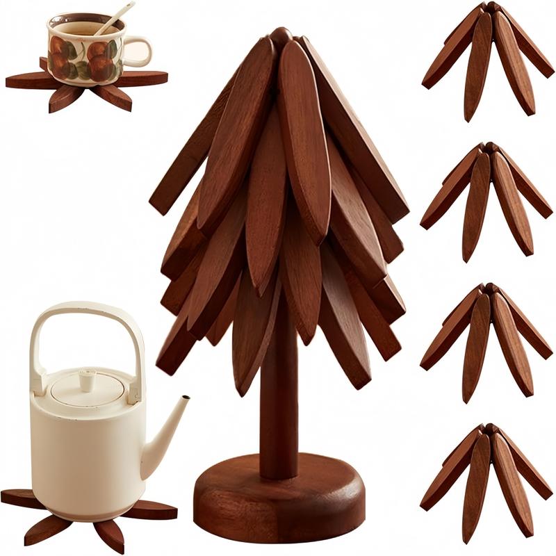 WoodNest™ – Decorative Tree-Style Trivet Set That Protects Your Counters