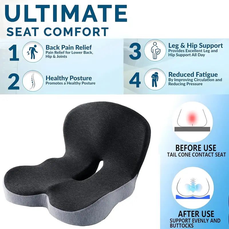 Relievio™ Orthopedic Cushion - Instant Relief for Back & Sciatica Pain