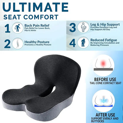 Relievio™ Orthopedic Cushion - Instant Relief for Back & Sciatica Pain