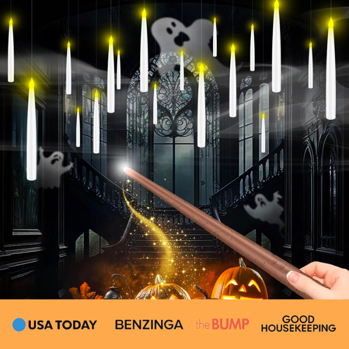 SpookGlow™ Wand-Controlled Floating Candles
