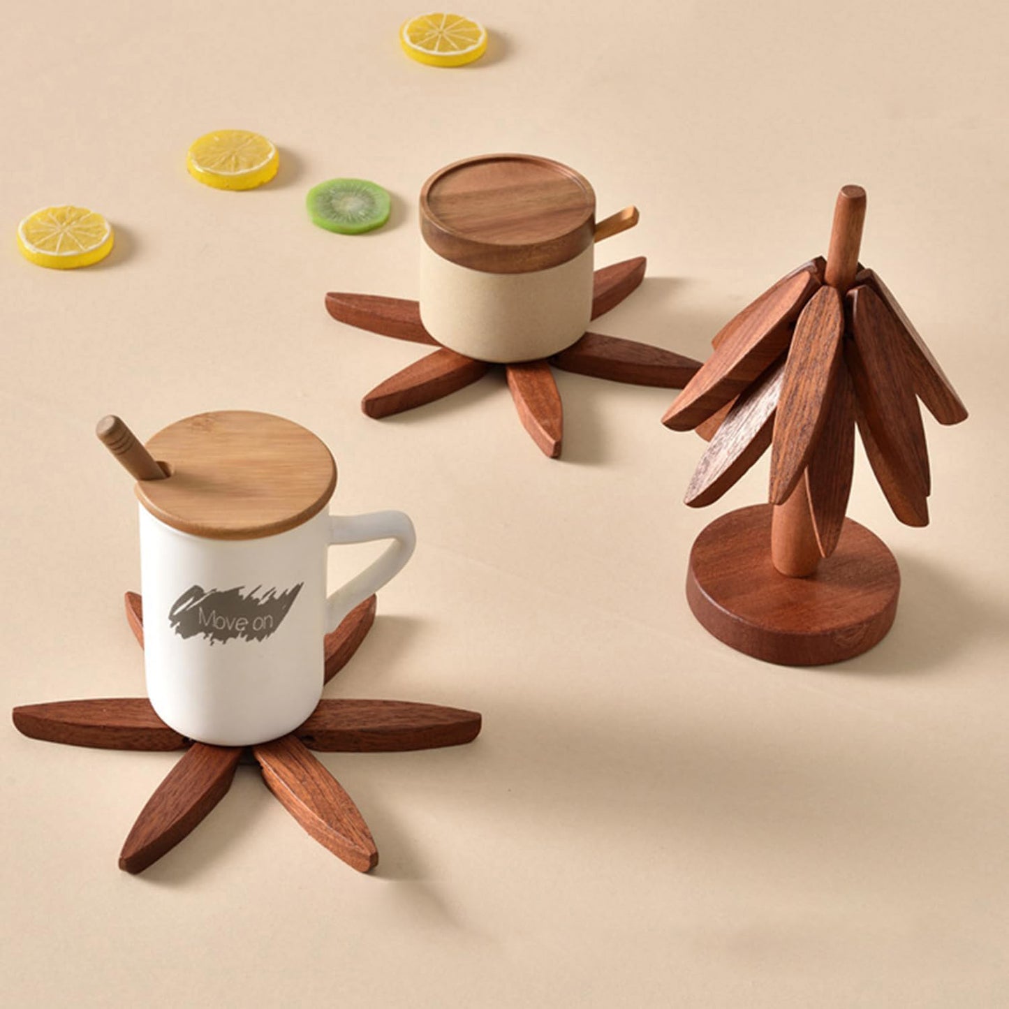 WoodNest™ – Decorative Tree-Style Trivet Set That Protects Your Counters