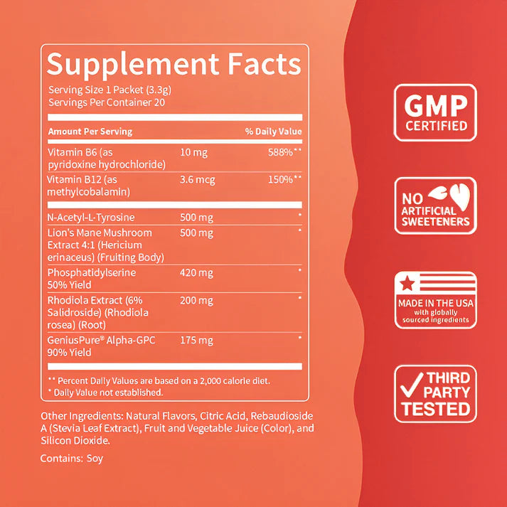 FocusRitual™ – SuperFocus -ADHD Brain Support Drink for Sharp Focus & Calm Energy