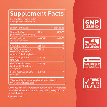 FocusRitual™ – SuperFocus -ADHD Brain Support Drink for Sharp Focus & Calm Energy