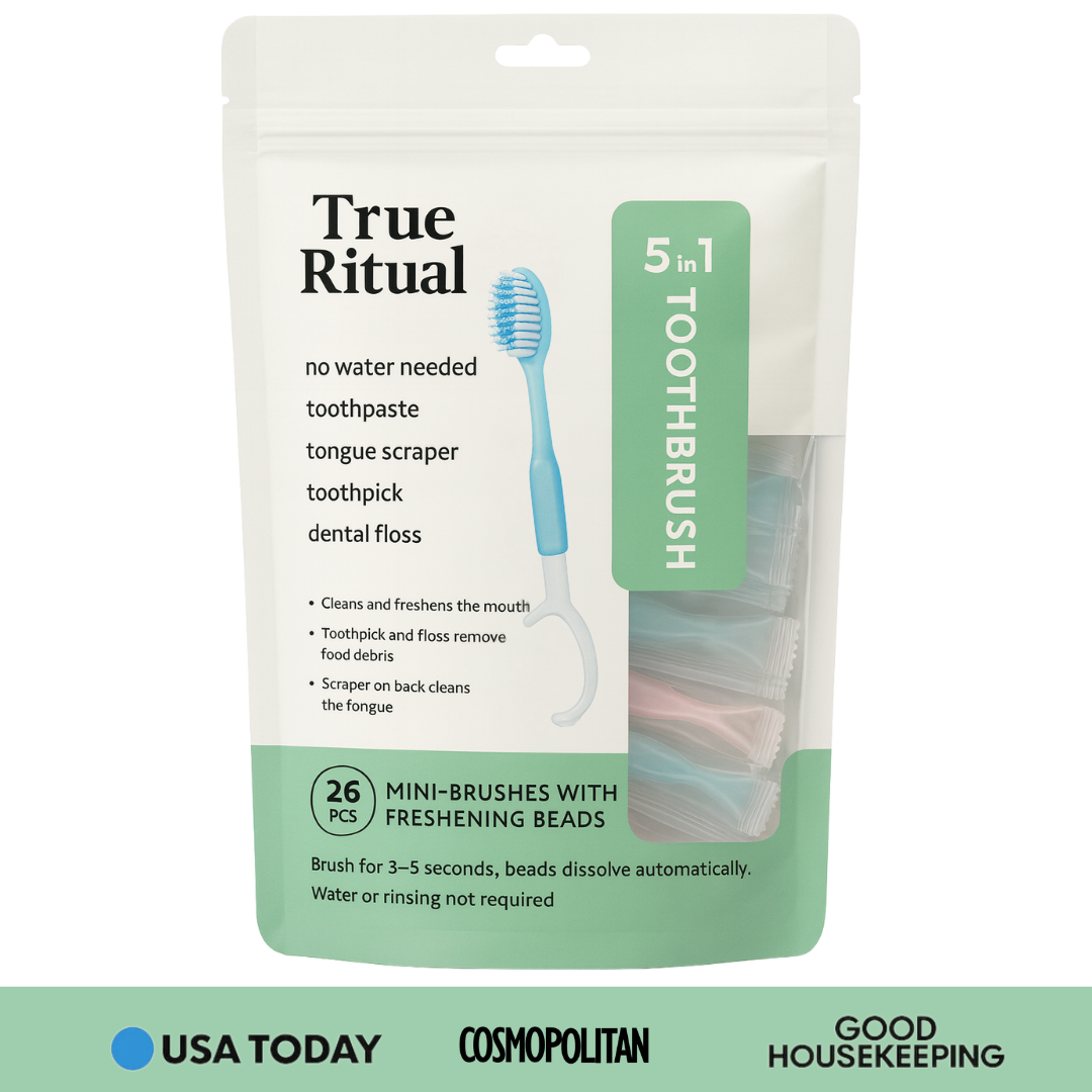SmileStick™ 5-in-1 Toothbrush with Toothpaste & Floss