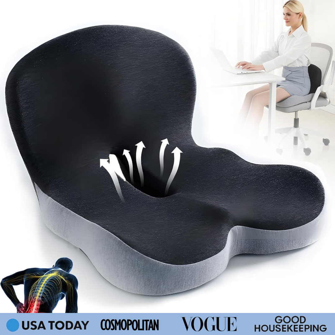 Relievio™ Orthopedic Cushion - Instant Relief for Back & Sciatica Pain